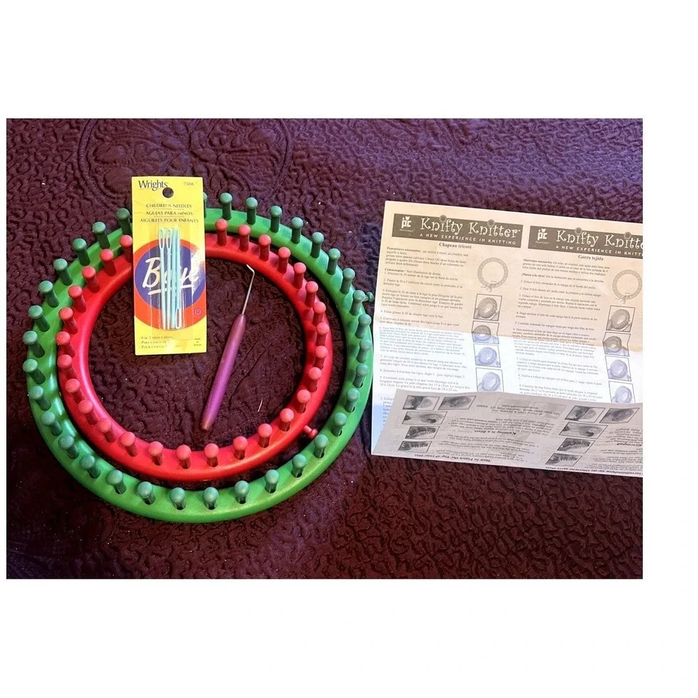 Complete Provo Craft Knifty Knitter Round Loom Incomplete Set 2003 Vtg.